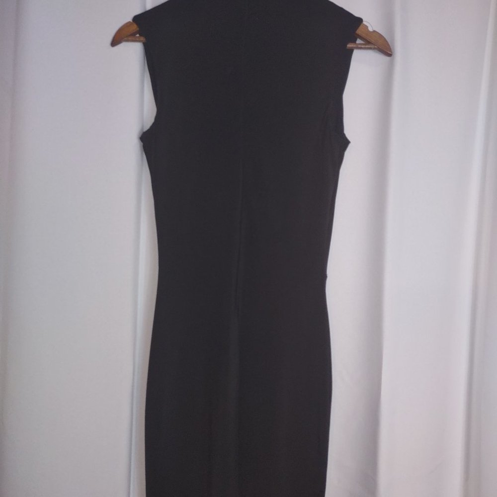 VA VA VOOM Black spandex dress with  beaded lace on neck and chest size S - Picture 8 of 8